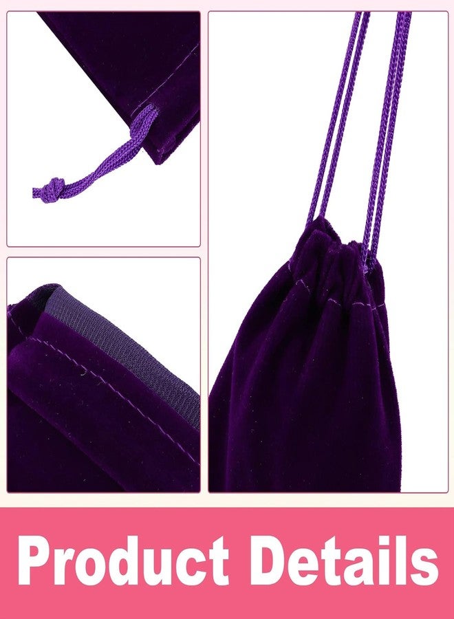 Extrapins 24 Pcs Little Velvet Drawstring Bags, Small Jewelry Pouches, 2.8''x3.5'' Velvet Gift Bags with Drawstring for Wedding Favors, Gifts, Event Supplies (12 Colors) - Image 3